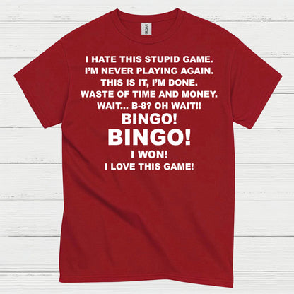 I Hate This Game Bingo Humor T Shirt