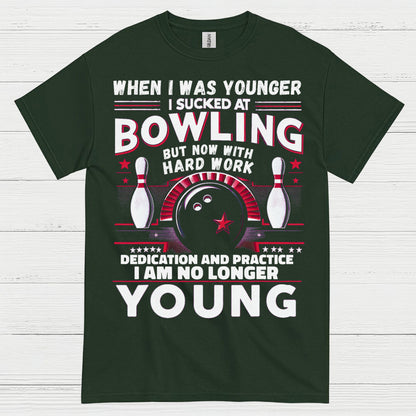 Bowling No Longer Young Funny T Shirt