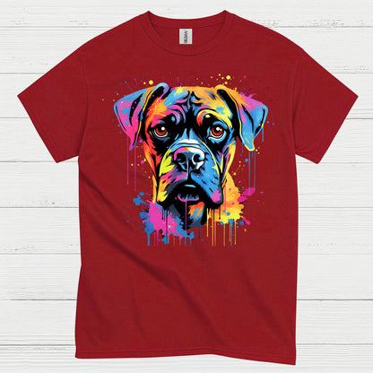 Color Splash Boxer Dog T Shirt