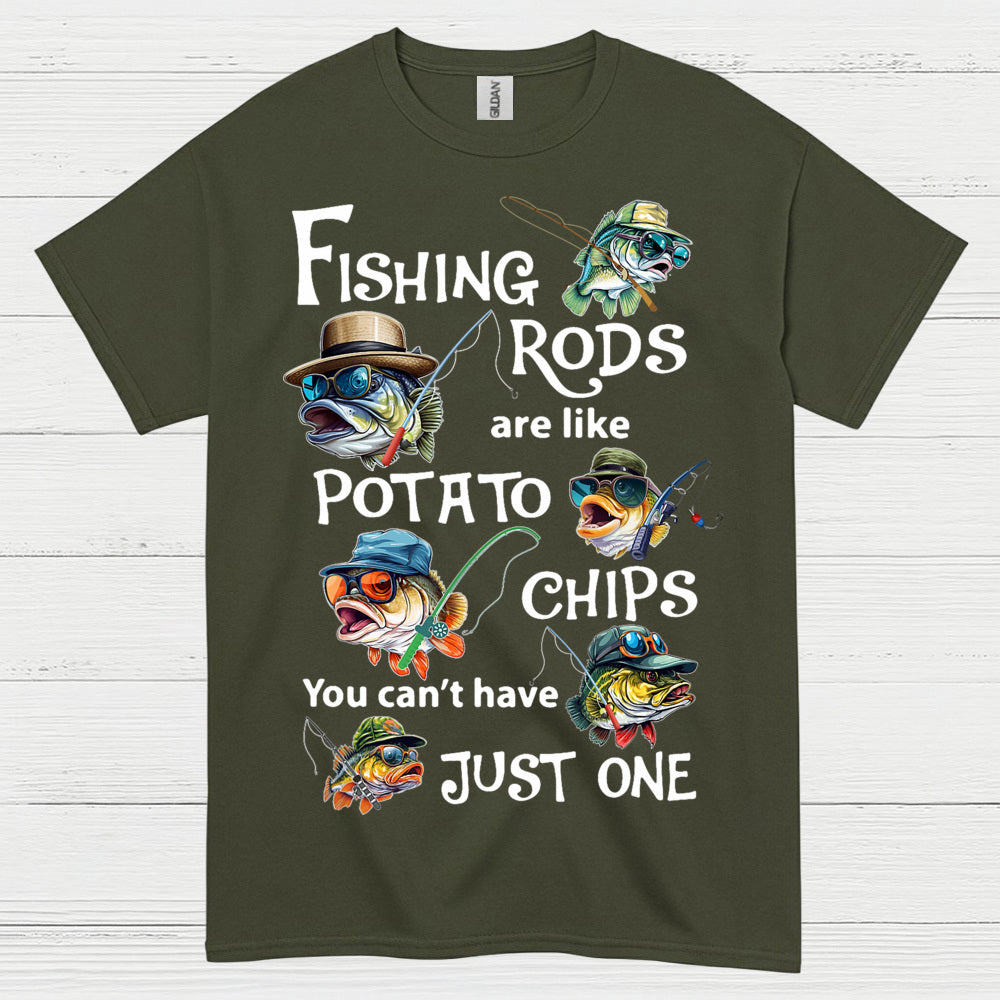 Fishing Rods Potato Chips T Shirt