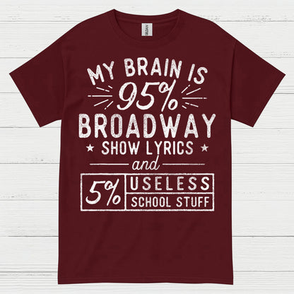 My Brain Is 95 Percent Broadway T Shirt