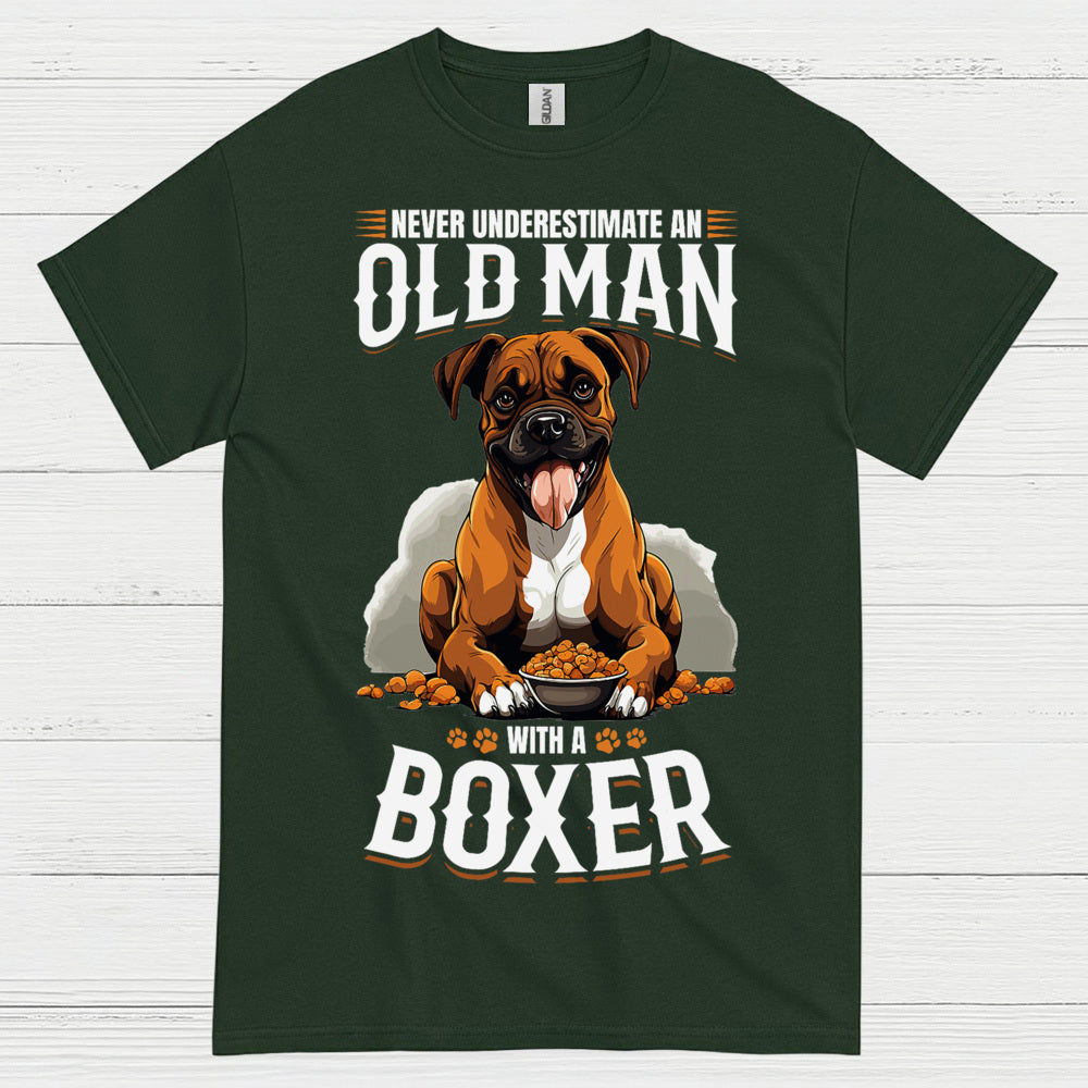 Never Underestimate Old Man Boxer T Shirt