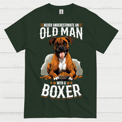 Never Underestimate Old Man Boxer T Shirt