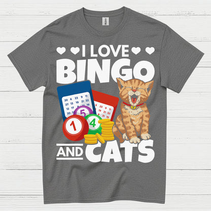 I Love Bingo And Cats T Shirt