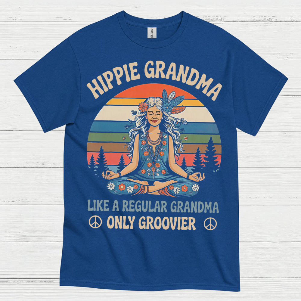 Hippie Grandma Groovier Than Regular T Shirt