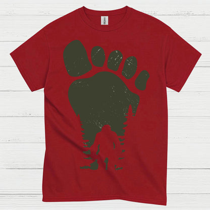 Bigfoot Footprint Silhouette T Shirt