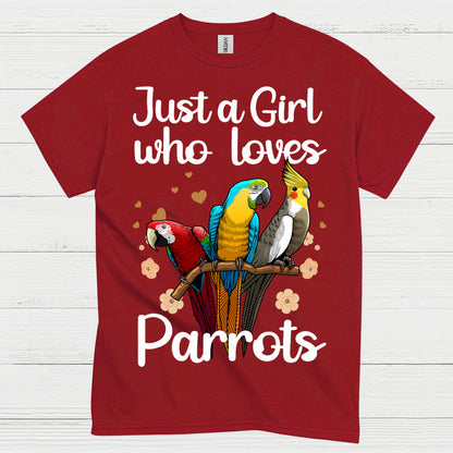 Just A Girl Who Loves Parrots T Shirt
