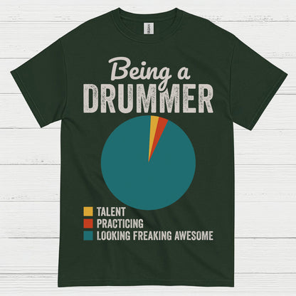 Drummer Life Pie Chart T Shirt