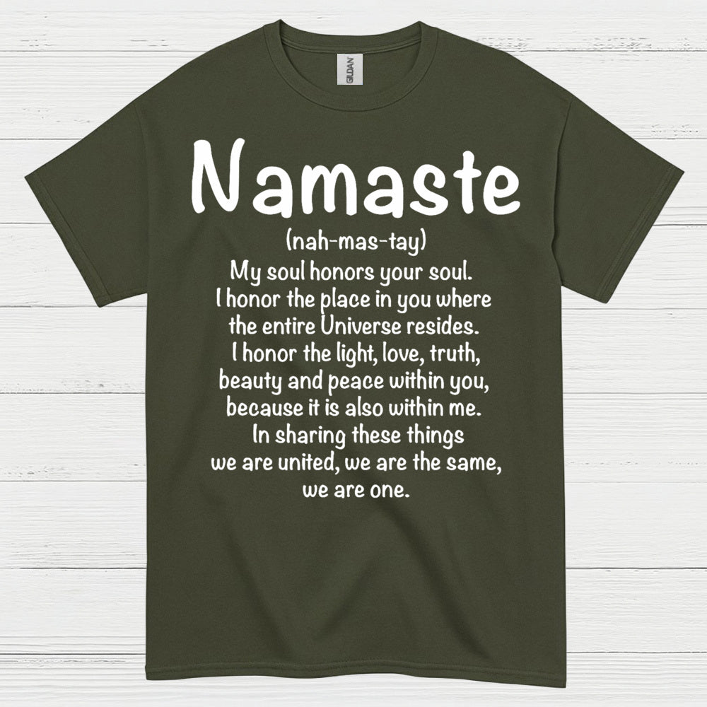 Namaste Spiritual Definition Quote T Shirt
