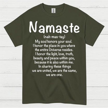 Namaste Spiritual Definition Quote T Shirt