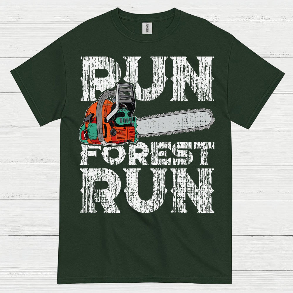 Run Forest Run Chainsaw T Shirt