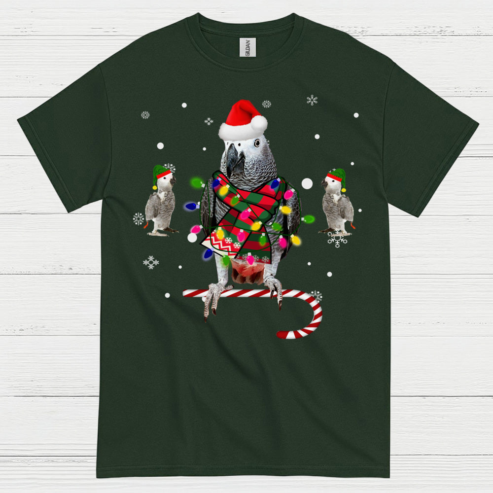 Christmas Parrot Funny Holiday T Shirt