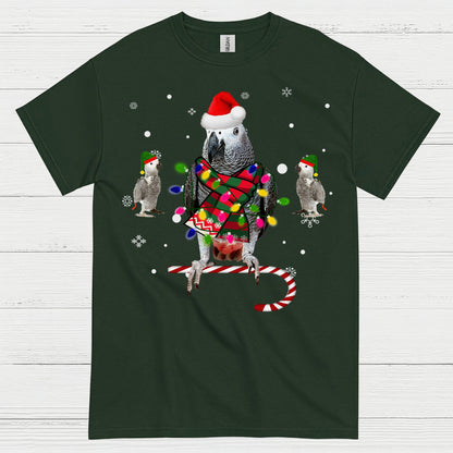 Christmas Parrot Funny Holiday T Shirt