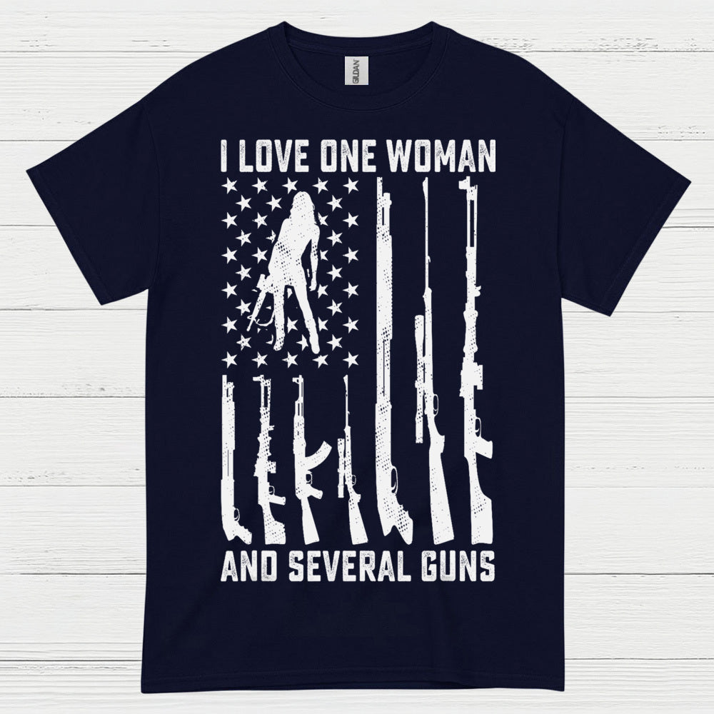 I Love One Woman America And Several Guns T Shirt