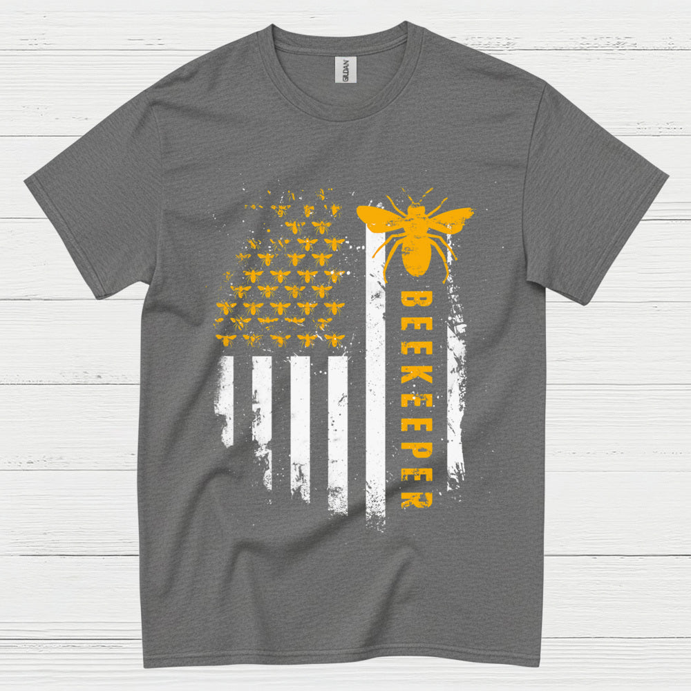 Beekeeper American Flag Bee Lover T Shirt
