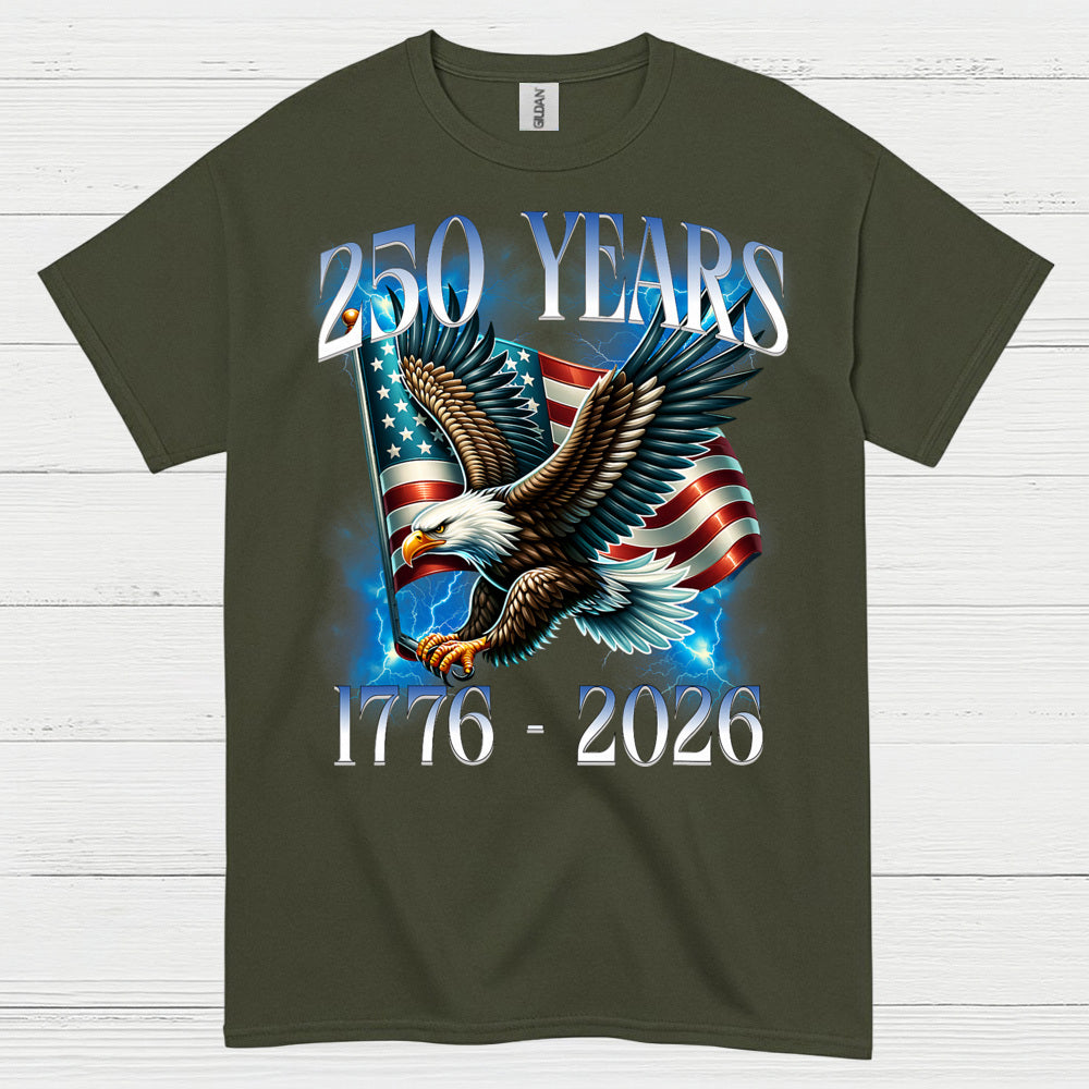 250 Years American Eagle Patriotic Anniversary T Shirt