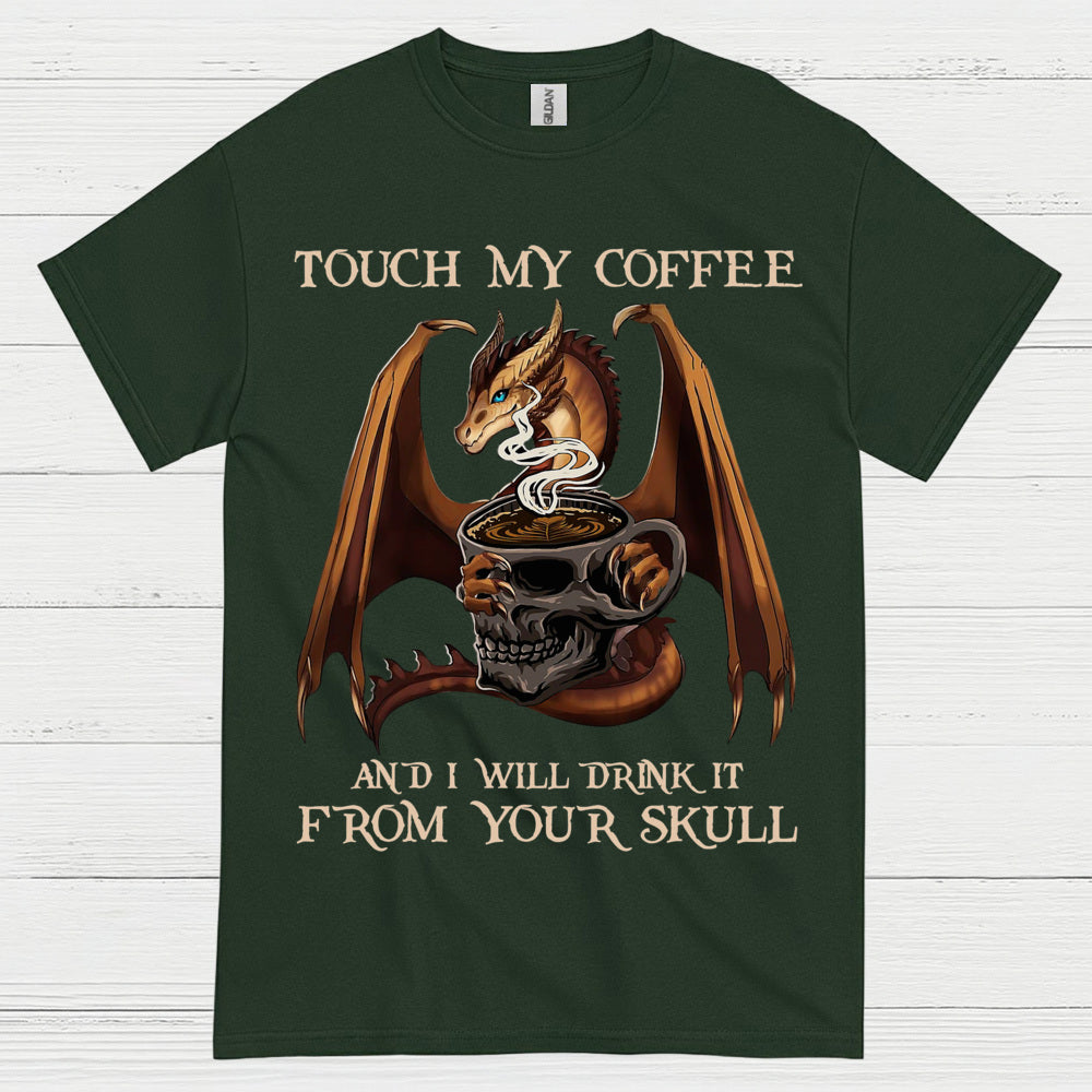 Dragon Coffee Skull T Shirt