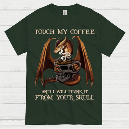 Dragon Coffee Skull T Shirt
