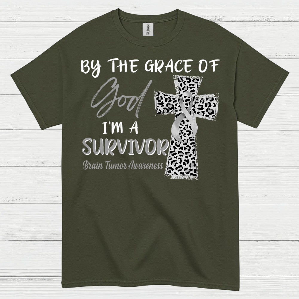 By The Grace Of God Survivor Brain Tumor T Shirt