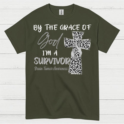 By The Grace Of God Survivor Brain Tumor T Shirt