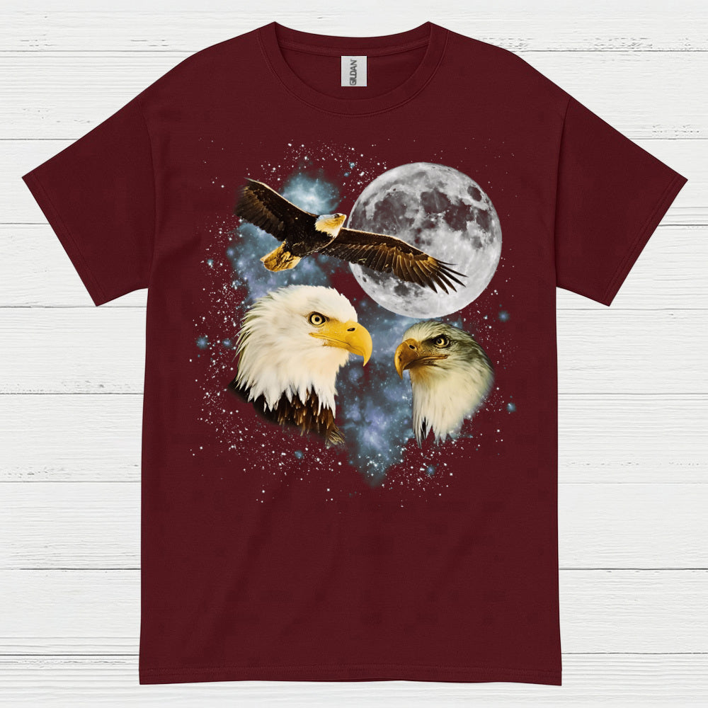 Bald Eagle Moon Wildlife Freedom Spirit T Shirt