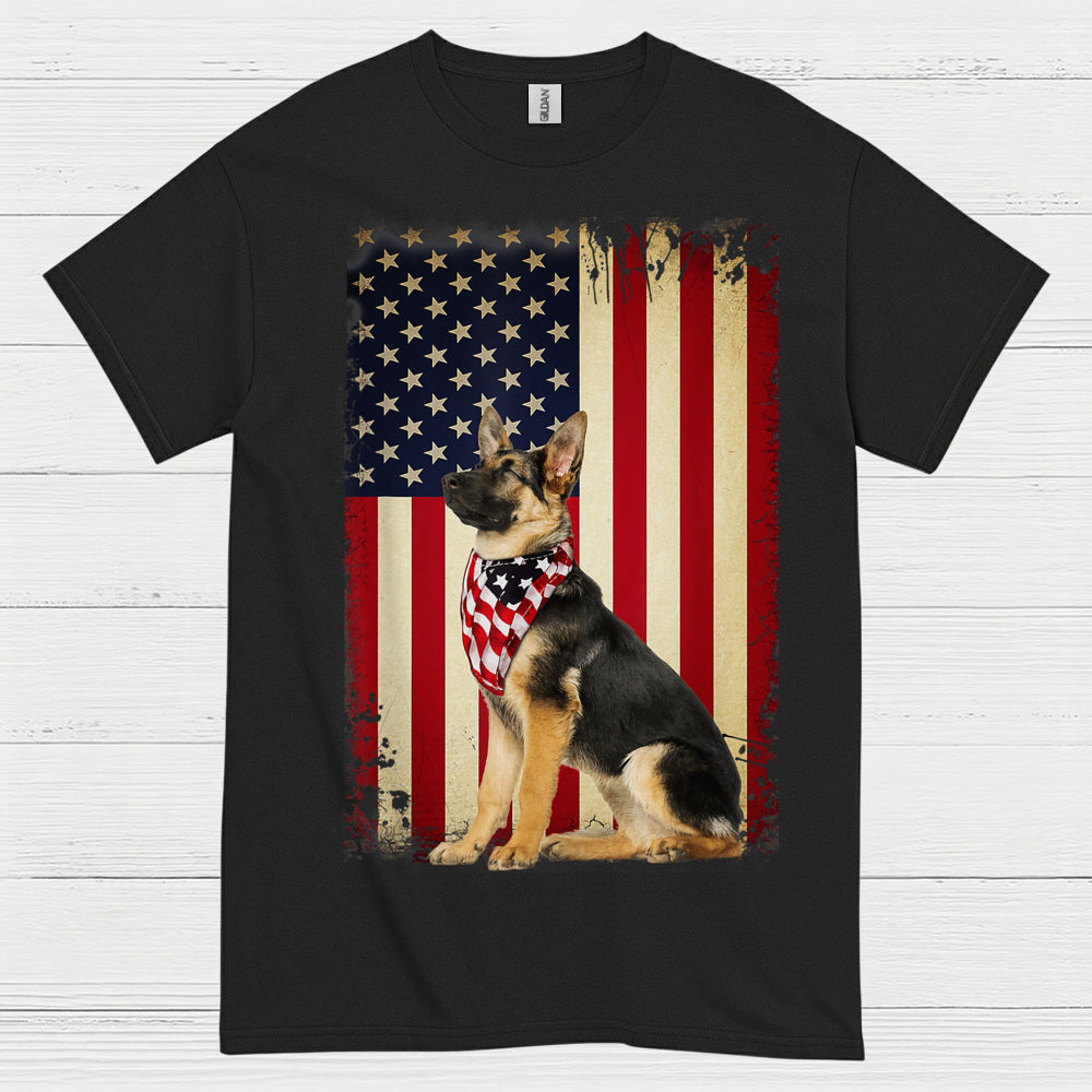 Patriotic German Shepherd T Shirt
