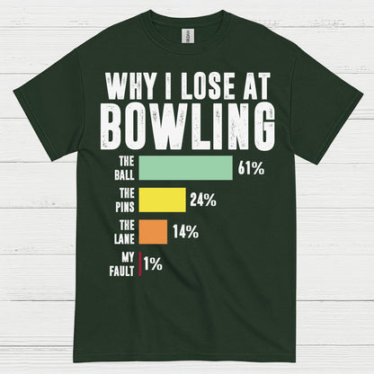 Why I Lose Bowling Funny Chart T Shirt