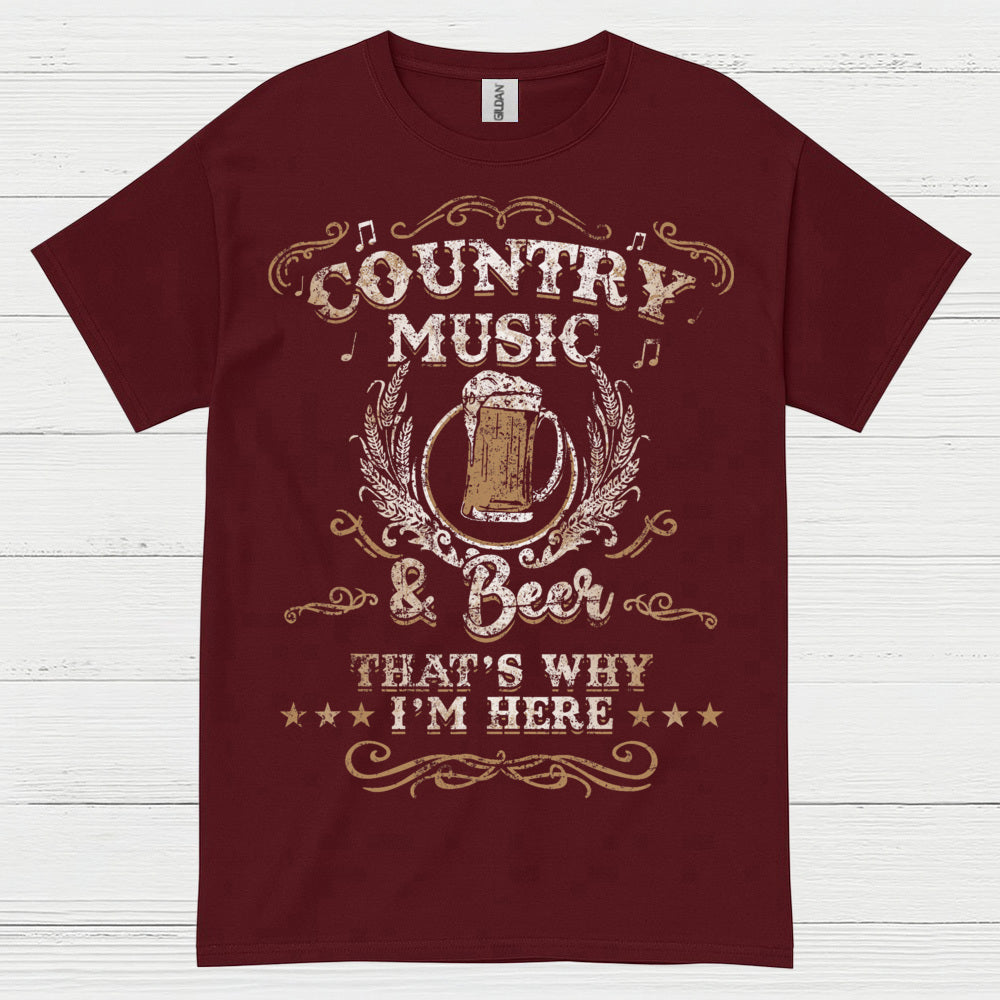 Country Music And Beer T Shirt