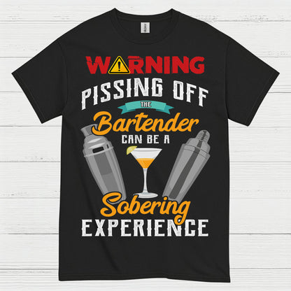 Warning Bartender Sobering Experience T Shirt