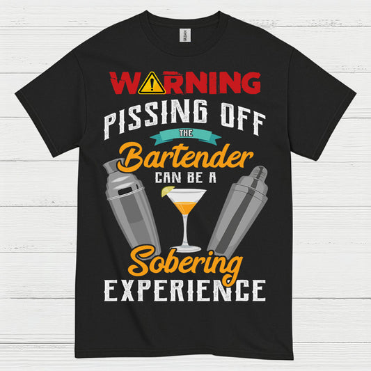 Warning Bartender Sobering Experience T Shirt