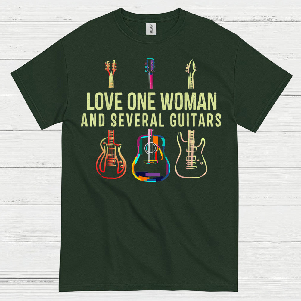 Love One Woman And Several Guitars T Shirt