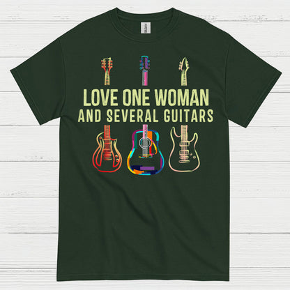 Love One Woman And Several Guitars T Shirt
