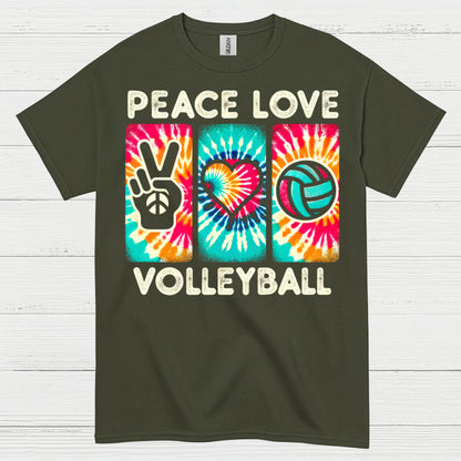 Peace Love Volleyball T Shirt