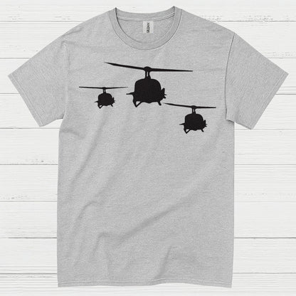Military Helicopter Formation Aviation T Shirt