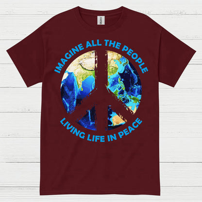 Imagine All The People Living Life In Peace T Shirt