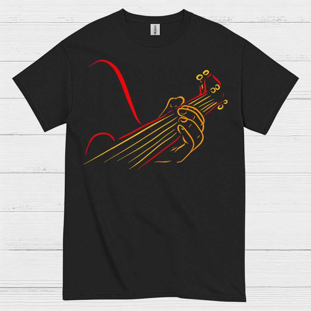 Minimalist Line Art Guitar T Shirt