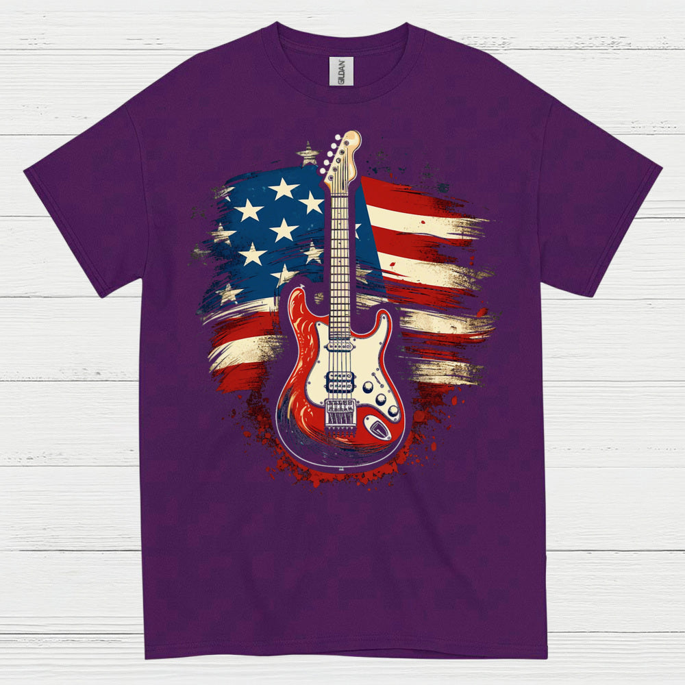 American Guitar Pride Patriotic T Shirt