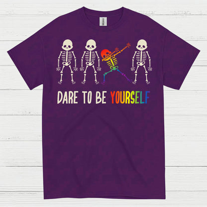 Dare To Be Yourself Skeleton Pride T Shirt
