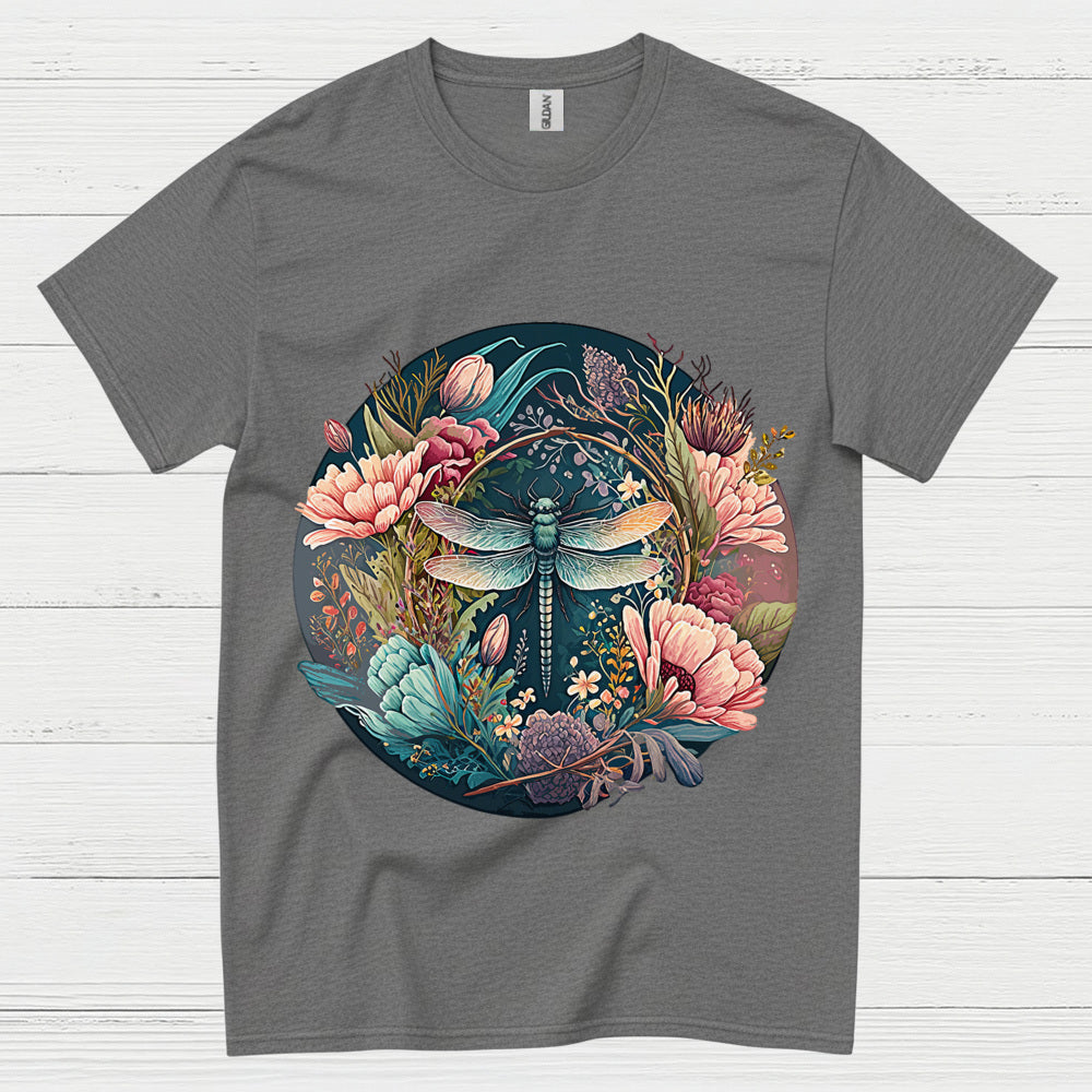 Dragonfly Floral Harmony T Shirt
