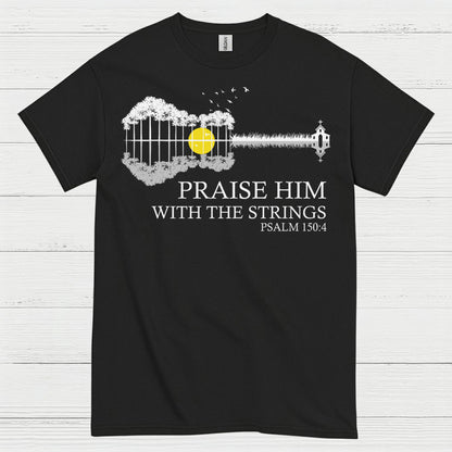 Strings of Praise Christian Guitar T Shirt