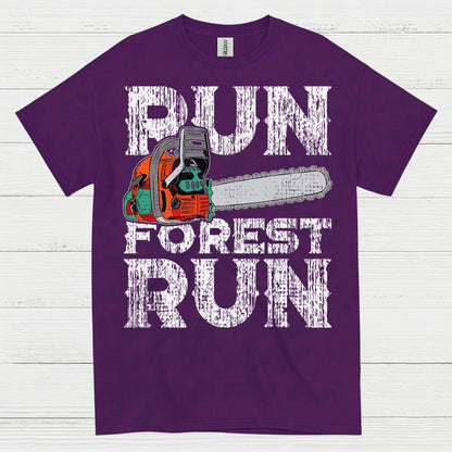 Run Forest Run Chainsaw T Shirt