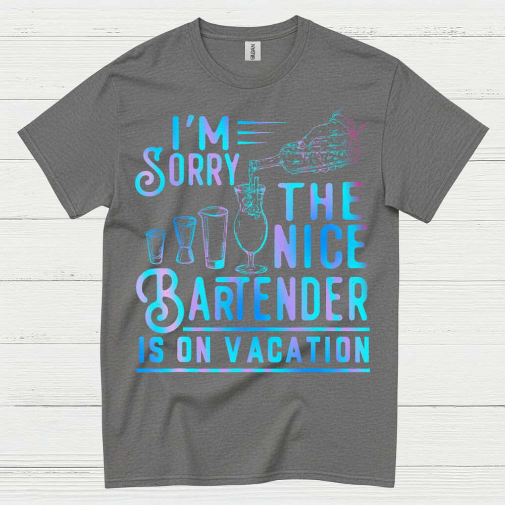 Nice Bartender On Vacation Humor T Shirt