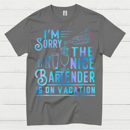 Nice Bartender On Vacation Humor T Shirt