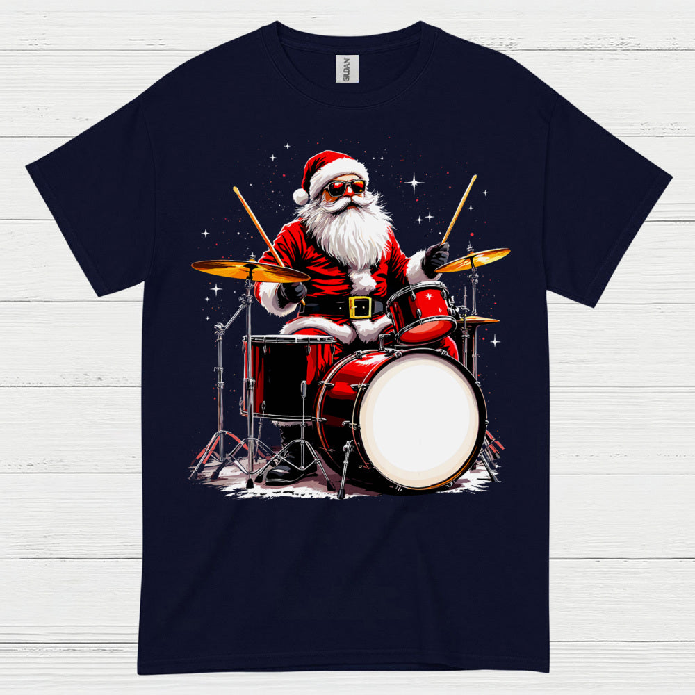 Santa Drummer T Shirt