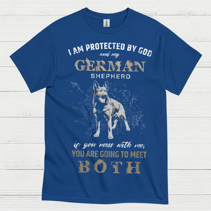Protected By God And German Shepherd T Shirt