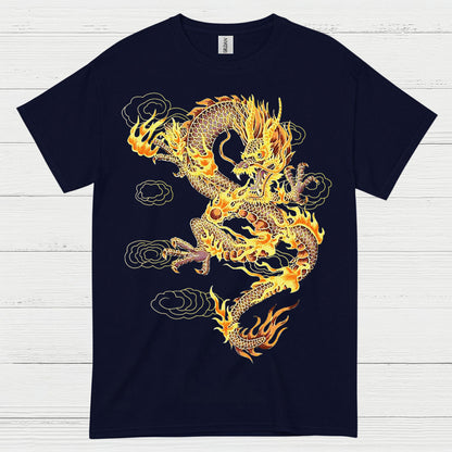 Golden Fire Dragon T Shirt