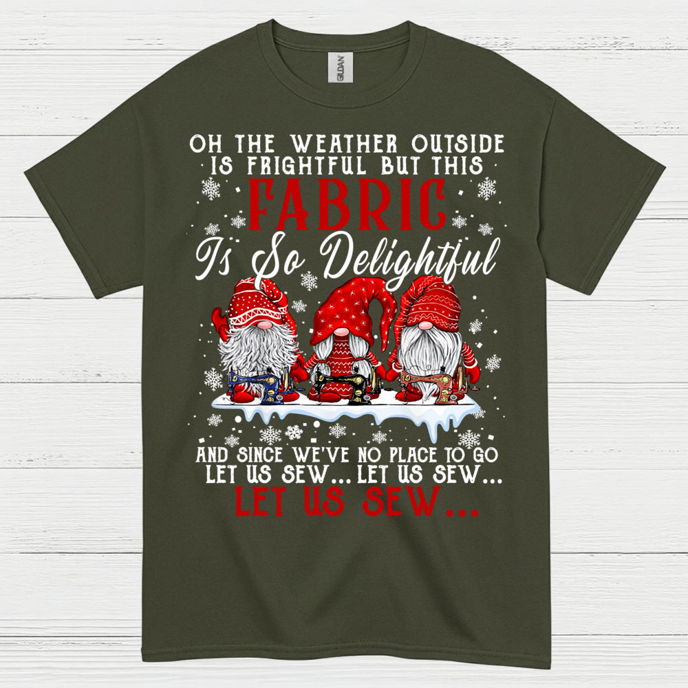 Let Us Sew Christmas Sewing Humor T Shirt
