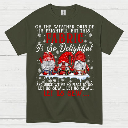Let Us Sew Christmas Sewing Humor T Shirt