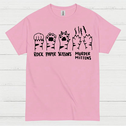 Rock Paper Scissors Cat Humor T Shirt
