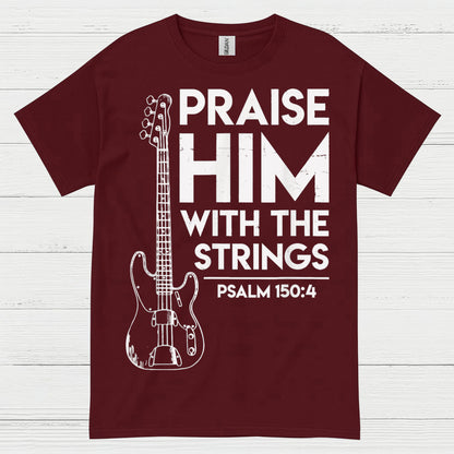 Praise Him With The Strings Christian Guitar T Shirt